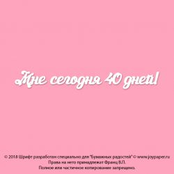Чипборд. Мне сегодня 40 дней!