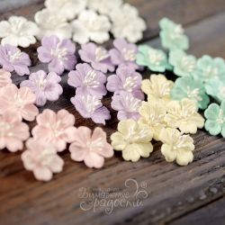 Цветочки "Дюймовочка" двухслойные нежно-розовые 5 шт.