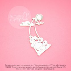 Мишка на качелях