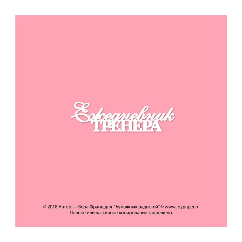 Чипборд. Ежедневник тренера