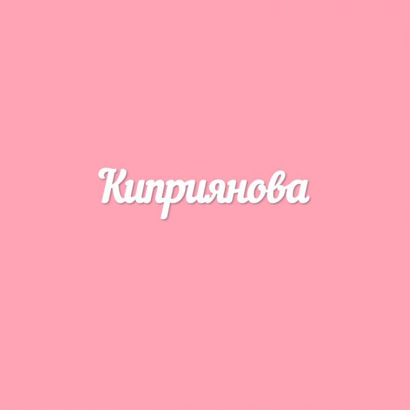 Чипборд. Киприянова